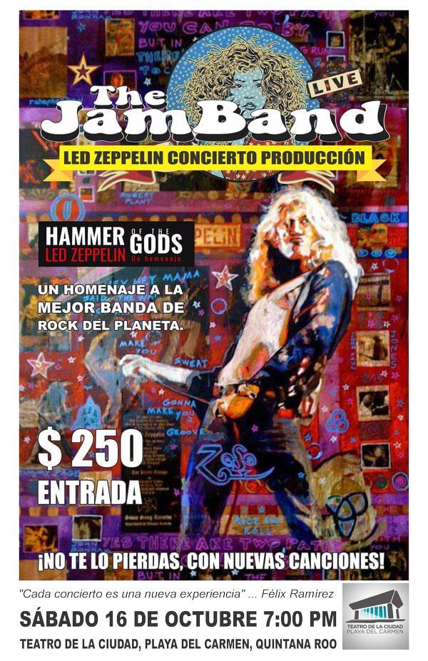 Playa del Carmen Homenaje a Led Zeppelin en vivo